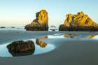 Oregon-Bandon Beach-sunrise-low tide Art Print
